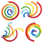 Rainbow Stacker 7pcs - FUN EDUCATIONAL TOY - Develops motor skills, inspires creativity - Ideal gift for Boys and Girls - Ages 3+