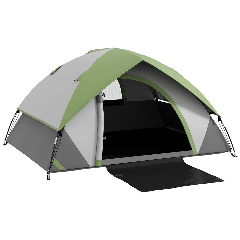 4-5 Man Camping Tent - 3000mm Waterproof - Green