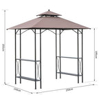 2.5x1.5m BBQ Tent Canopy Patio Outdoor Awning Gazebo Party Sun Shelter
