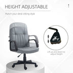 PU Leather Office Chair: Swivel, Mid-Back, Grey - for Stylish and Comfortable Working