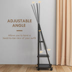 Movable Full Length Mirror with 2 Shelves - Adjustable, Full Body