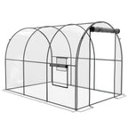 3 x 2 x 2m Polytunnel Greenhouse with Door, Windows, Steel Frame
