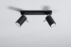 Black Rotating Tube Ceiling Lamp - Modern Loft Design - GU10 Bulbs - Best for Unique Arrangements