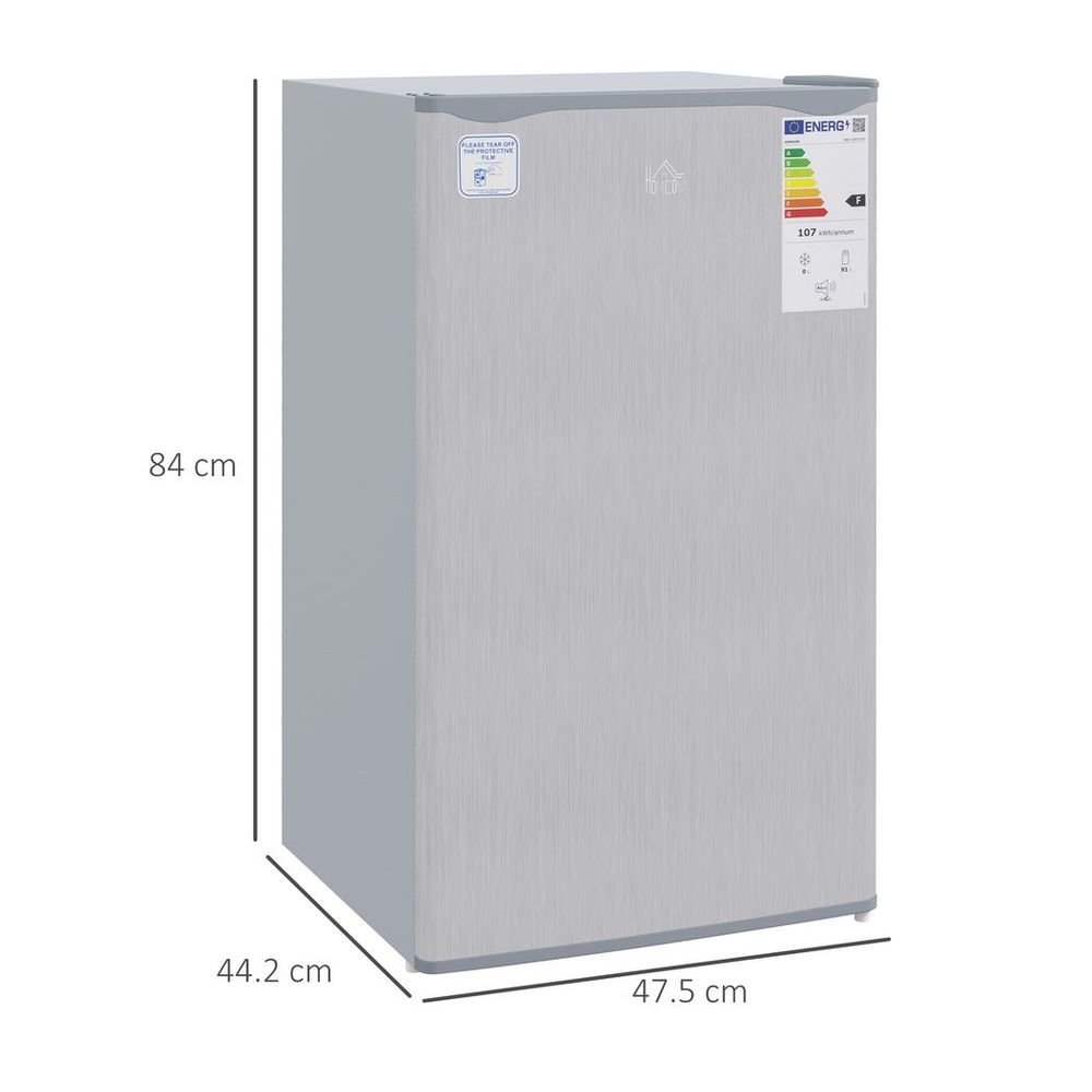 91L Freestanding Under Counter Fridge with Reversible Door Grey