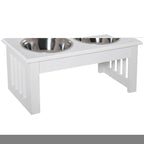 Premium Elevated Pet Feeder - Stainless Steel Bowls Stand for Small Dogs - Healthier Eating - Non-Slip Base - Easy to Clean - Durable Design