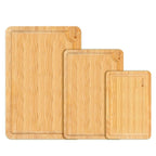 Bamboo Chopping Board Set - Quality 3-Piece Kitchen Essentials, Natural & Durable