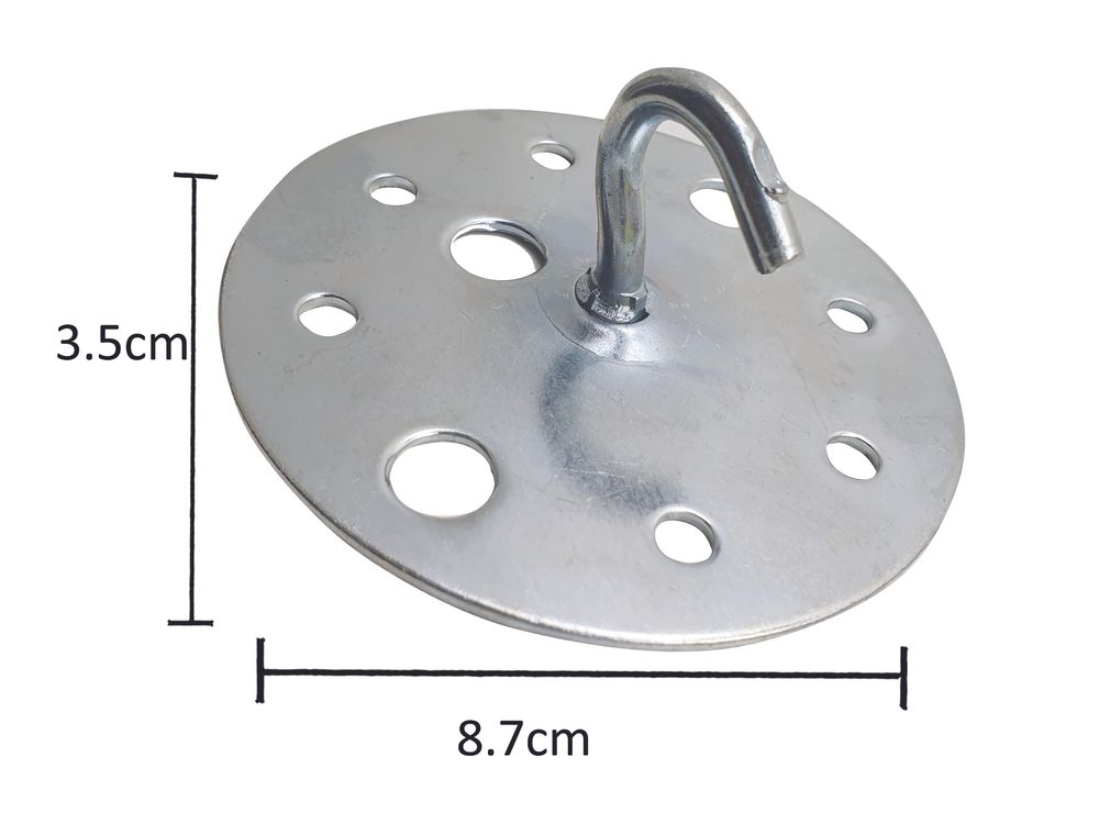 Steel Ceiling Hook Plate Bracket - Heavy Duty Chandelier Light Holder - Easy Installation - 100% Satisfaction