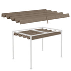 Pergola Sun Shade Cover Roof - Durable & UV-Resistant, Coffee - Fits 3x2.15m Pergola