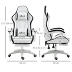 Racing Style Gaming Chair with Reclining Function Footrest, Black