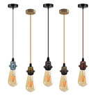 2 Pack Vintage Industrial Pendant Light,lampshade E27 UK Holder Fitting Set