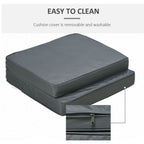 Dark Grey Outdoor Seat & Back Cushion Set for Comfort