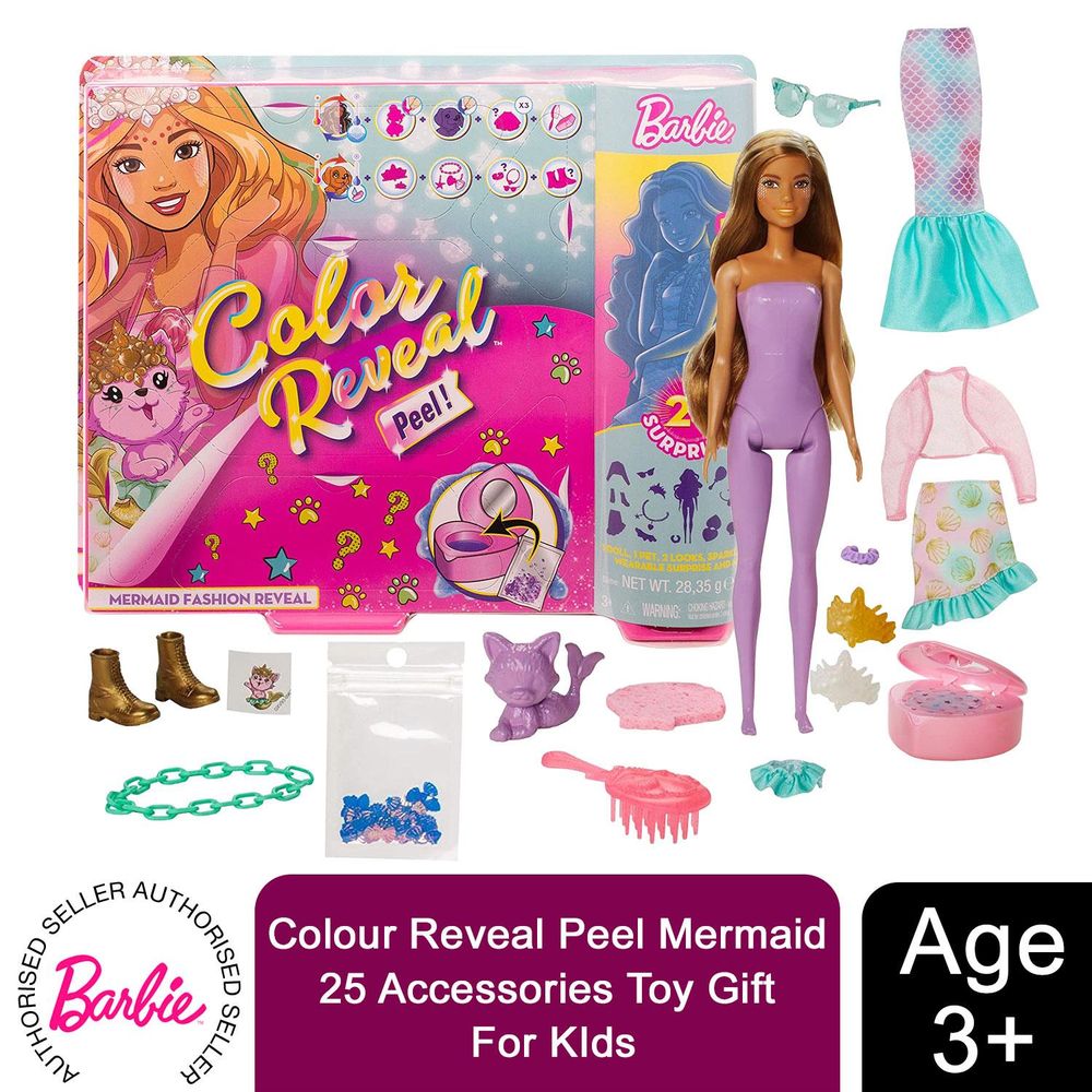 Doll Colour Reveal Peel Mermaid 25 Accessories