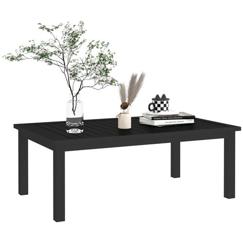 Aluminium Outdoor Coffee Table Patio Table, Black