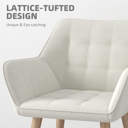 Velvet-Feel Accent Chair with Arms Slanted Back Wood Legs