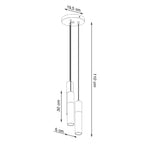Pendant lamp Steel, concrete Borgio modern Design GU10 in Steel