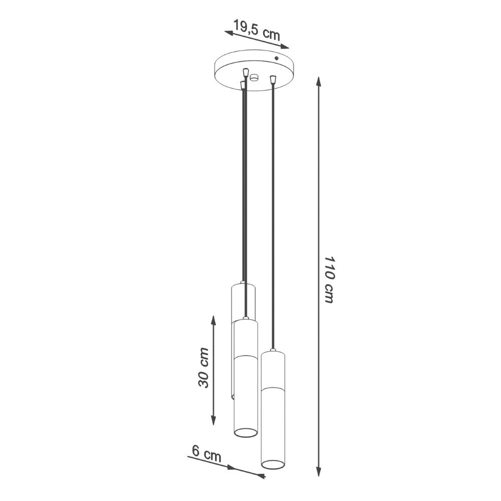 Pendant lamp Steel, concrete Borgio modern Design GU10 in Steel
