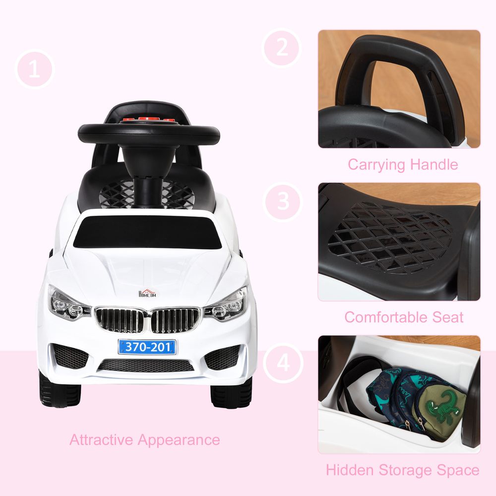 Stylish Red Ride-On Car for Baby & Toddler - Foot to Floor - Anti-Overturning - Under-Seat Storage