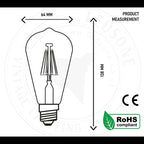 E27 Vintage LED Dimmable Bulbs, 8W Edison Light Bulb