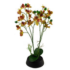 Large Pink Yellow Artificial Orchid - 43cm - Ceramic Planter