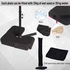 Outdoor Steel Frame Cantilever Umbrella - Durable, Rotating, UV Protection