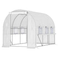 Spacious Outdoor Plant Greenhouse with Zippered Doors, Proficient Seller - White