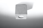 Stylish Grey Concrete Square Loft LED Ceiling Lamp