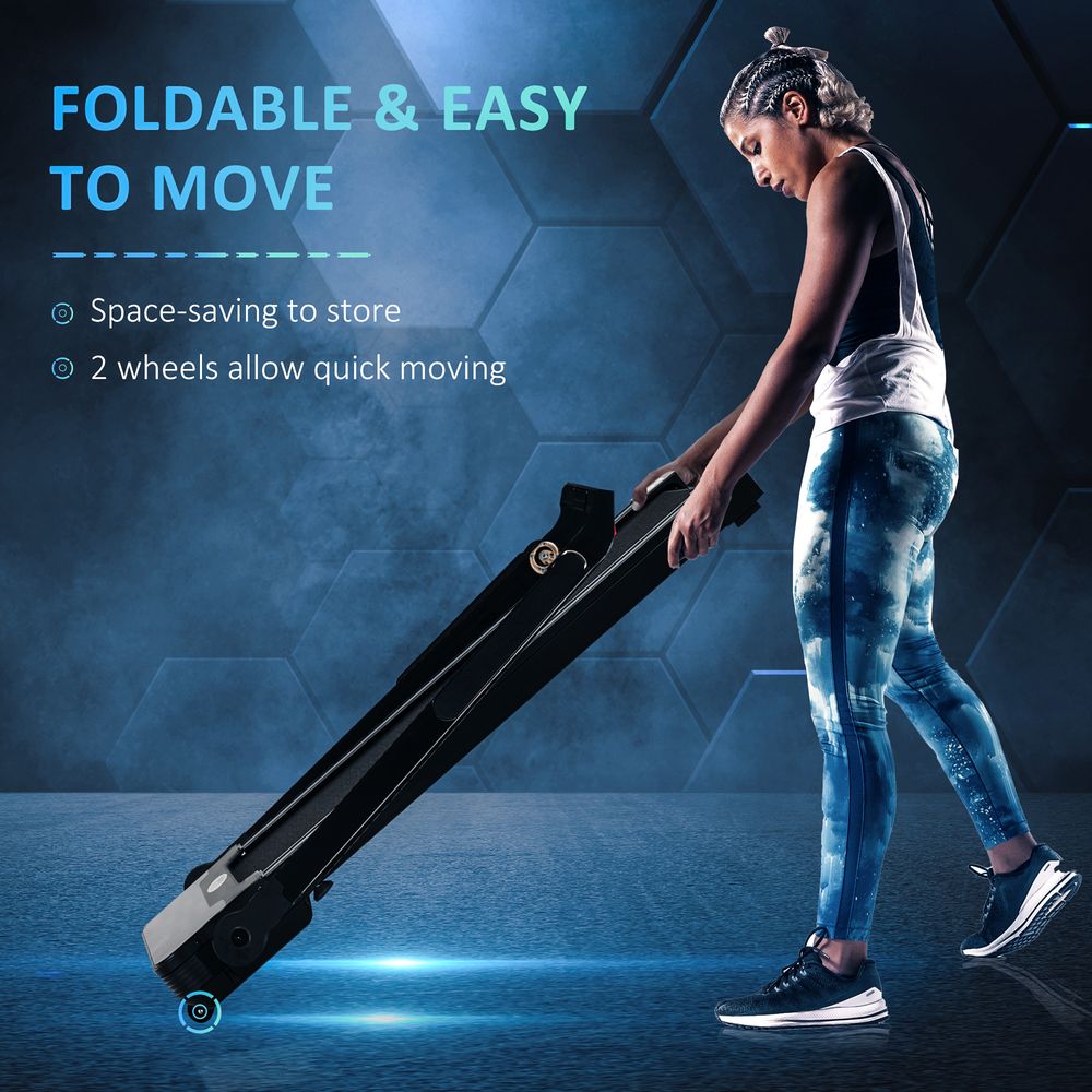 High-Performance Foldable Electric Treadmill - Boost Fitness with LED screen, Safety Lock