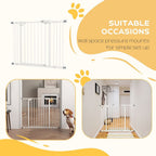 Adjustable Safety Gate - Keep Pets Secure w/ 2 Extensions & Screws