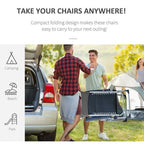 2 PCS Reclining Zero Gravity Chair Folding Lounger Cushion Dark Grey