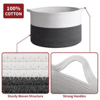 Laundry Basket White & D Grey