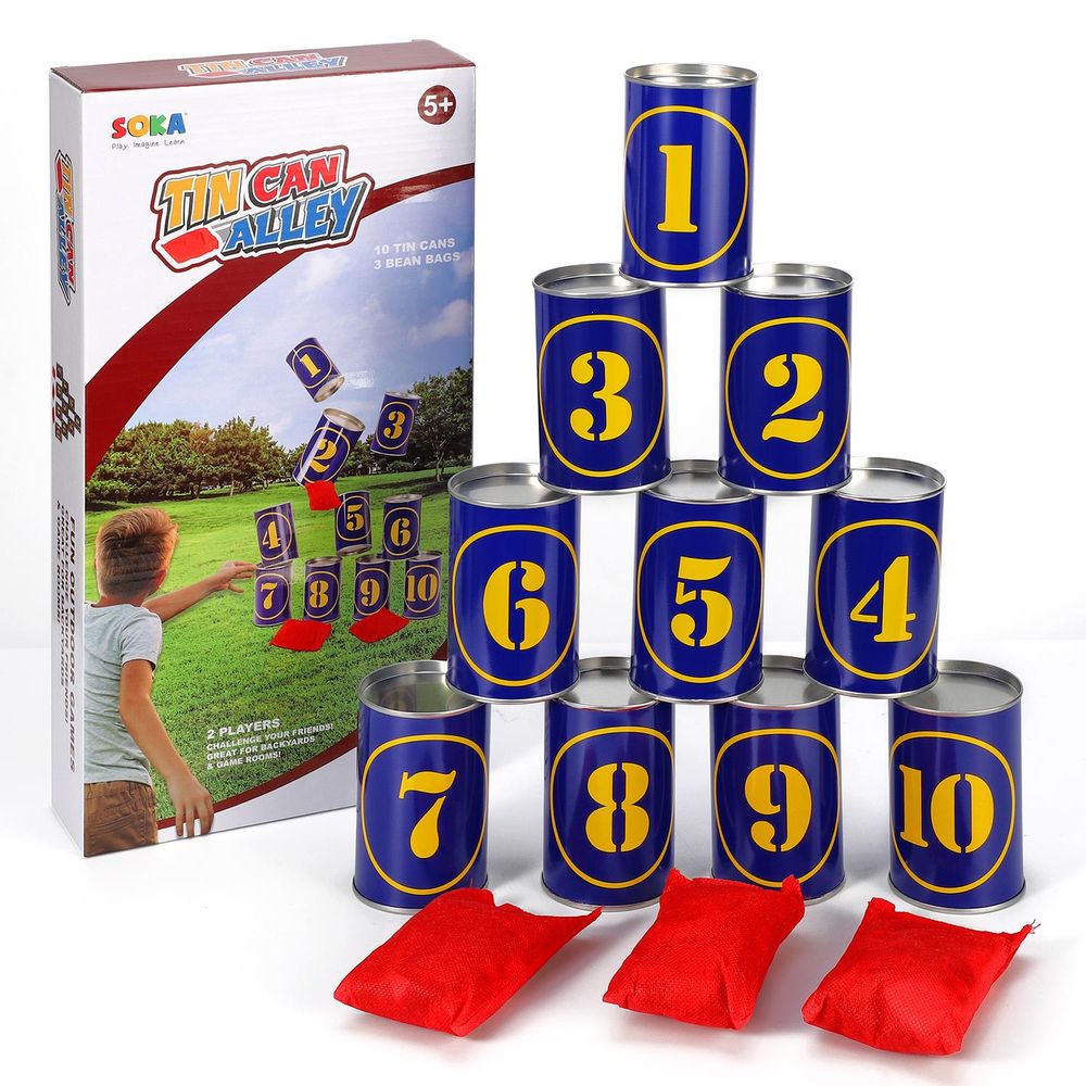 Fun with Tin Can Alley Game - Hours of Laughter & Enjoyment for All Ages - Lightweight & Durable - Great Gift Idea - Indoor & Outdoor!