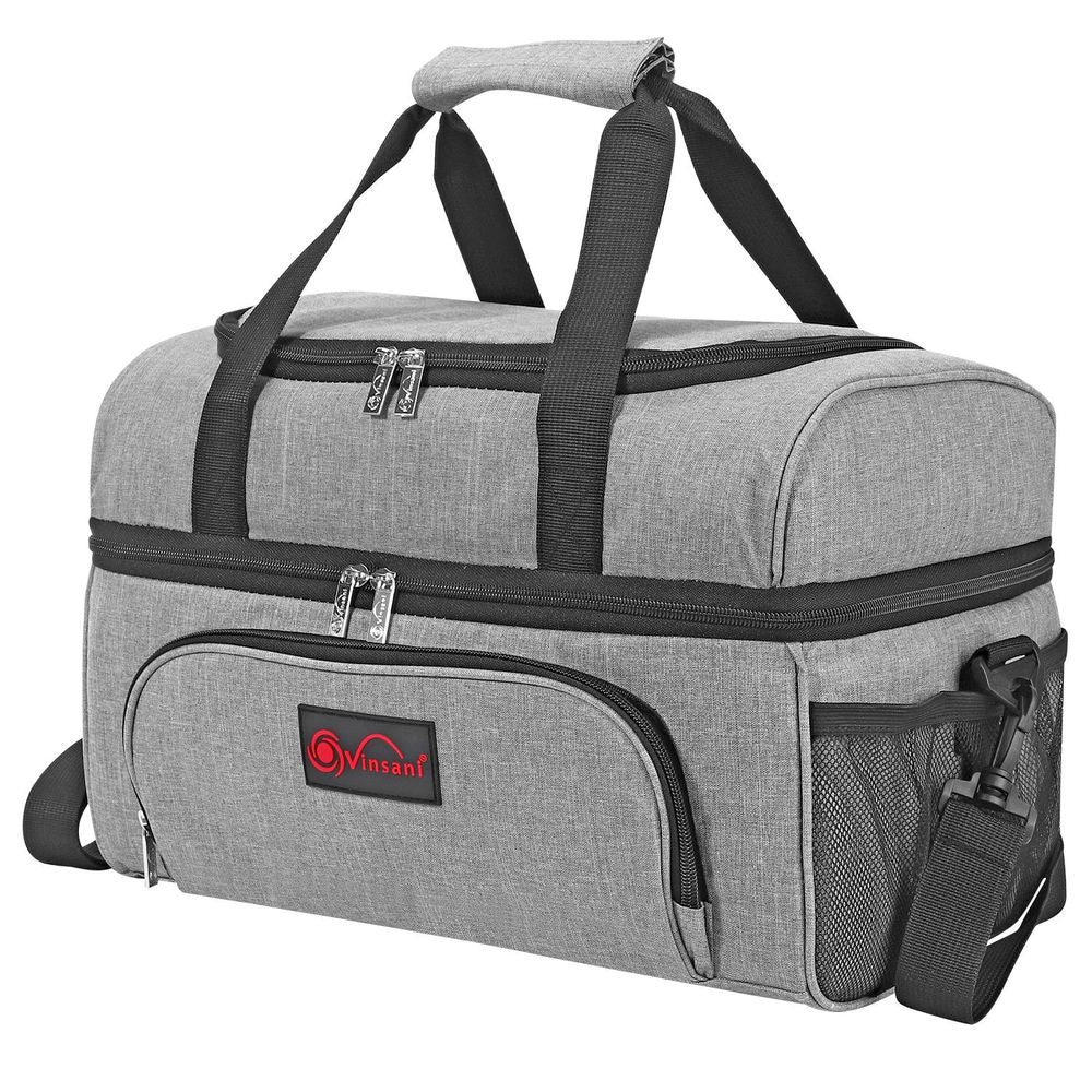CURVE COOLER BAG: Dual Compartment, Large Capacity, Leak-Proof Lining