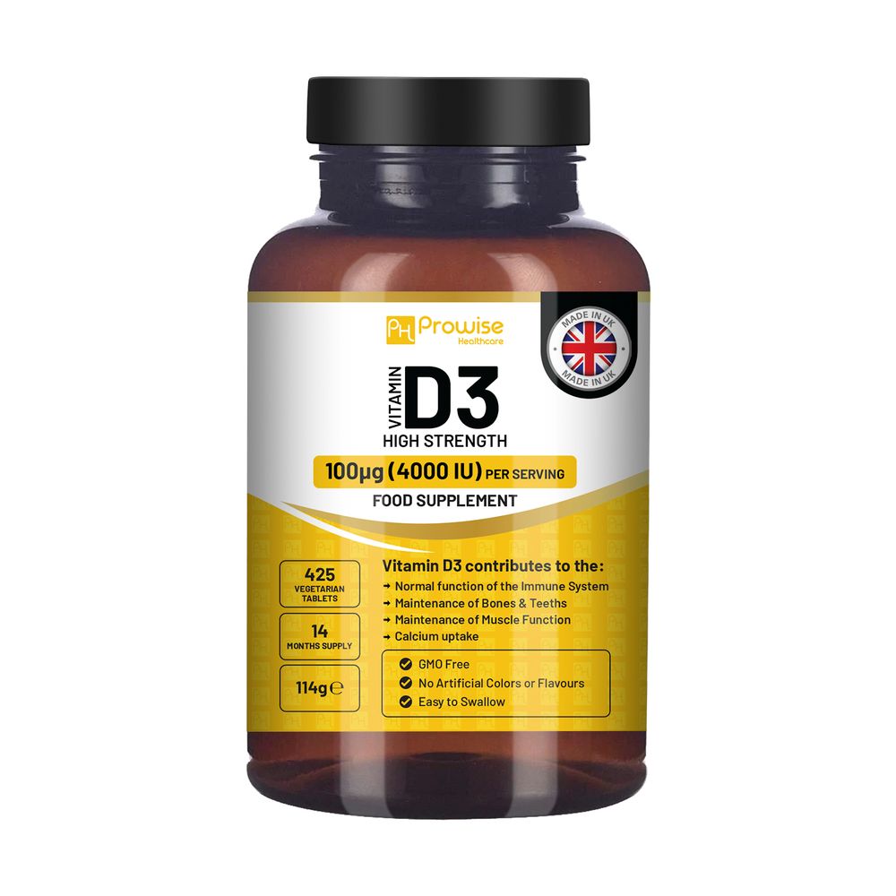 Vitamin D3 Supplement - 4000 IU, 425 Vegetarian Tablets