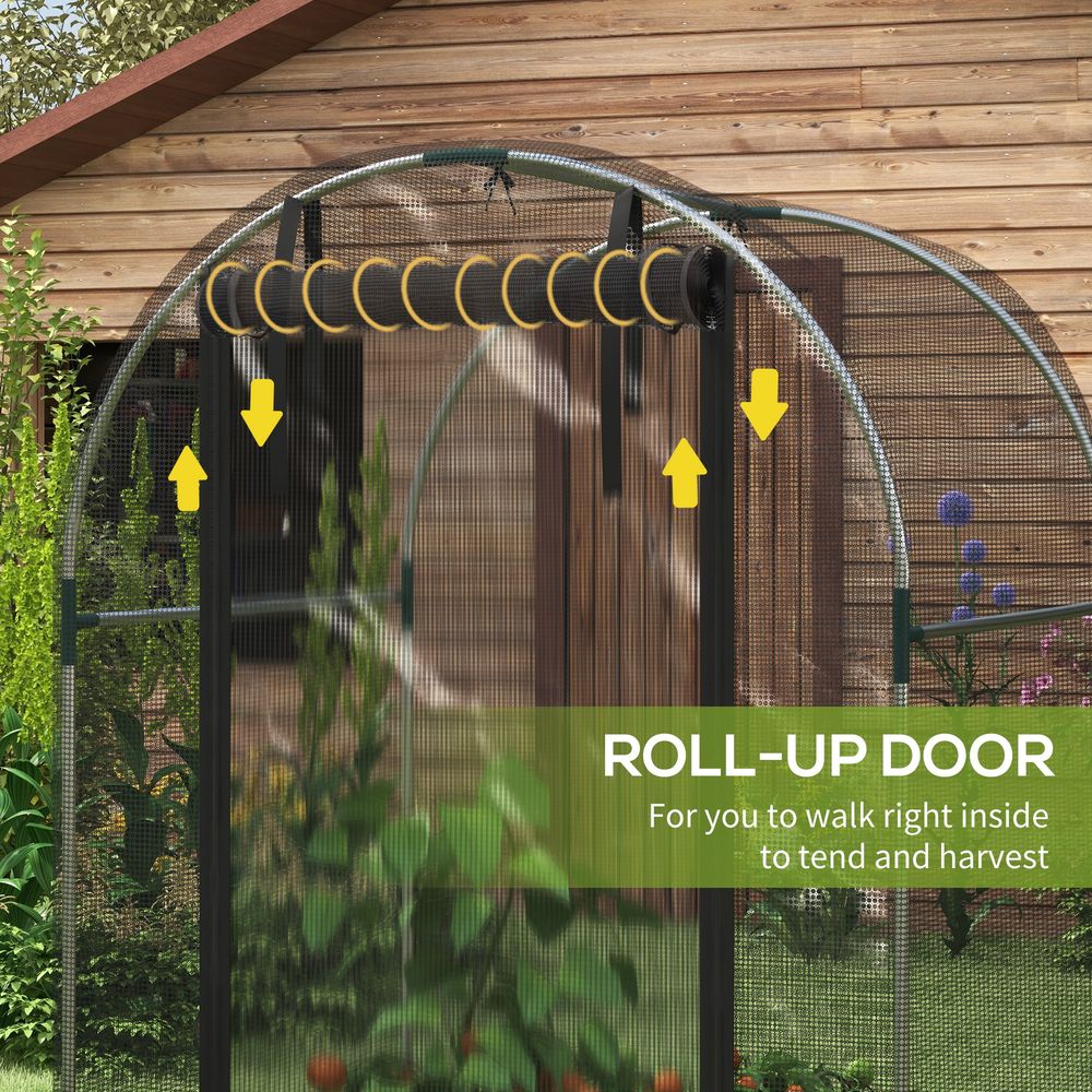 Fruit Cage, Plant Protection Tent, 1.2 x 1.2 x 1.9m, Black