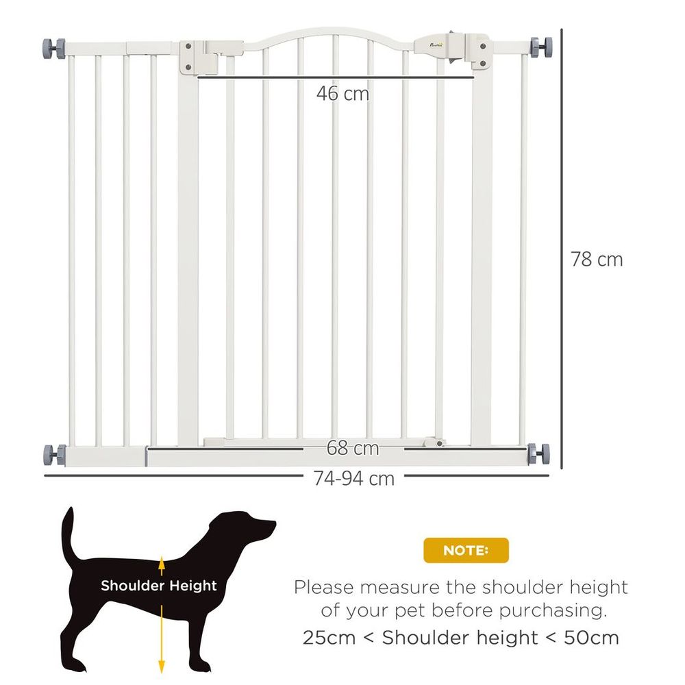 Adjustable Metal Pet Gate - Auto-Close Safety Barrier