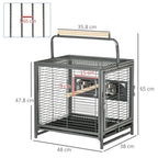 Parrot Cage - Spacious & Portable Carrier - Ideal for Cockatiels, Conures, African Greys