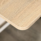 PC Desk with Storage Shelf - White/Oak Finish