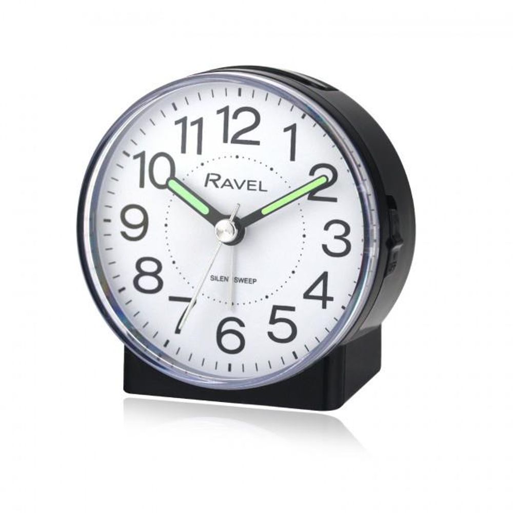 Mid Sized Bedside Quartz Alarm Clock - Black.3