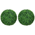 Set of 2 Artificial Topiary Balls Indoor Outdoor Faux Boxwood Balls