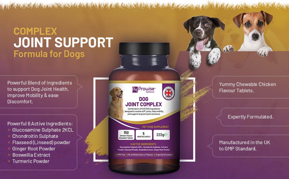 Dog Joint Support 150 Chicken Chewable Tablets 5 Months Supply - UK Made