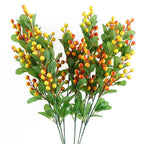 Artificial Orange Berry Spray - Ideal for Decorations and Arrangements - 70cm Height