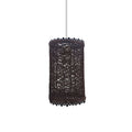Retro Vintage Rattan Style Lampshade - Easy Fit, 1cm Hole, E27 Base - Barrel Cage Design - for Any Room