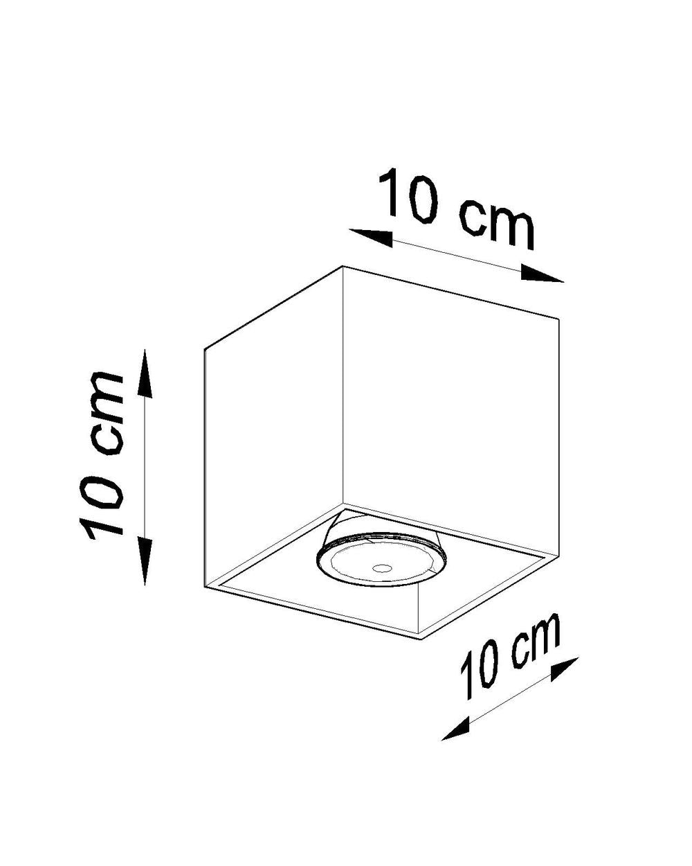 QUAD 1 Black Ceiling Lamp: Modern Loft Design LED GU10 - Stylish Lighting Solution