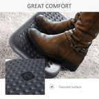 Adjustable Massage Footrest - 3 Position Tilting & Comfort - Home Office Black