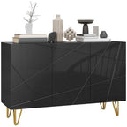 Freestanding Storage Cabinet with Adjustable Shelves for Living Room
