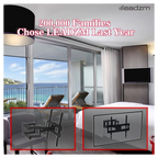 26-55 Inch Double Pendulum Large Base TV Stand TMDS-105 Bearing 40Kg/Vese400*400/Upper And Lower-10~ 10°