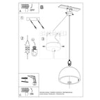 Elegant Industrial Pendant Lamp - Pablito Design - Concrete Texture - E27 Socket