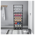 10 Tier Stackable Shoe Rack Storage Shelves - Stainless Steel Frame Holds 50 Pairs Of Shoes