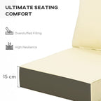 Outdoor Seat and Back Cushion Set, Deep Seating Chair Cushion, Beige