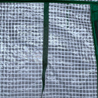Walk-In Greenhouse - Steel Frame - PE Cover - Shelves - 186Lx120Wx190Hcm - White